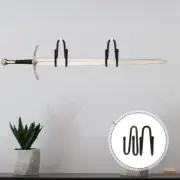 2 Sets Metal Sword Display Stands Wall Mount Sword Collection Rack Home Display