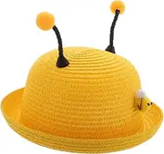 [Generic] Sun Hat Lightweight Beach Cap with UV Protection Cute Bee Pattern for Boys and Adorable Summer Sun Protection Hat for Outdoor Activities Yellow