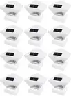 12 Pack White Outdoor Garden 4 X 4 Solar LED Post Deck Cap Square Fence Light La