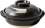 Kitchen Ceramic Stew Pot with Lid Ceramic Earthen Pot Round Soup Pot Japanese Hot Pot Stockpot Kitchen Cooking Pot Home Stovetop Ceramic Cookware 900ml