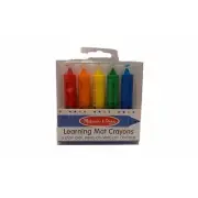 Melissa & Doug Learning Mat Crayons Write On and Wash Off Coloring Set