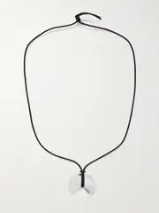 [AGMES] AGMES - Cora Recycled Silver And Cord Necklace - One size One size Silver