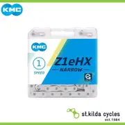 KMC Bike Chain - Z1eHX Wide - Single Speed - 1/2" X 1/8" X 112L - Silver