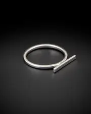 14K Italian Gold Horizontal Bar Ring