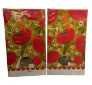 Hallmark Bridge Card Table Cover Paper Tablecloth Tomato Carrot Flowers Set 2