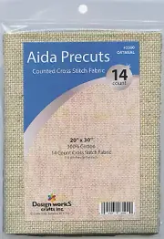 Crafts 14 Count Aida Fabric Pre-Cut, Oatmeal