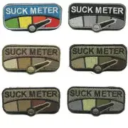 VELCRO® BRAND Fastener Morale HOOK PATCH PATCHSuck Meter Funny 1x2.25"