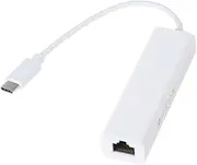 QUMIIRITY Type C Ethernet LAN Adapter with USB Hub for Stable Compatible with Plus Note Efficient USB Powered Expander for Gaming and Data Transfer