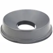 Carlisle 343124-23 Round Funnel Trash Can Lid - Plastic, Gray set of 6