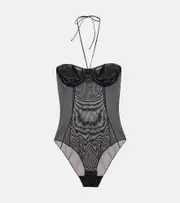 [Oseree] Oséree Halterneck mesh bodysuit AU 14 black