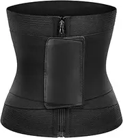 Adjustable Back Brace Lumbar Support Weight Loss Slimming Hourglass Body Shaper Sports Girdle Belt Waist Trainer Corset(Black,Large)