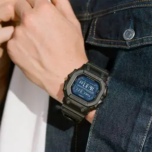 CASIO 卡西歐 G-SHOCK 經典軍事風情侶手錶 對錶(GX-56BB-1+DW-5600MS-1)