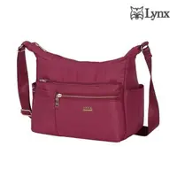 在飛比找森森購物網優惠-【Lynx】多口袋/多夾層/船型設計側背包/斜背包-酒紅色