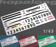 Scalextric/Slot/Diecast Car 1/43 Scale "Escort Mexico" Waterslide Decals