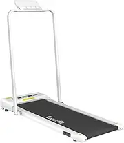 Everfit Walking Pad Under Desk Treadmill Electric Treadmills with 380mm Running Belt Exercise & Fitness Equipment with 10km/h Speed Bluetooth App and Speaker for Home Gym Training White