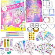 Yowamho DIY Journal Kit for Girls, Journal Kits for Teenage Girls Ages 4+, Stationery Set, Scrapbook & Diary Supplies Set, Journaling Notebook Art Crafts Kit, Great for Birthdays, Holidays(Pink A)