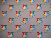 Camelot Fabric 5/8 Yard Hogwarts Crest on Gray Wizarding World Cotton #N