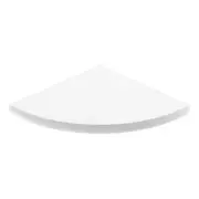 TileWare Boundless Shower Corner Shelf 9" White Triangle Bathroom Foot Prop