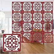 Hanging Room Divider, Waterproof Wood Plastic Entrance Hall Partitions Panel Screen,5mm Thick Living Room Teahouse Decoration Screen,29/39cm