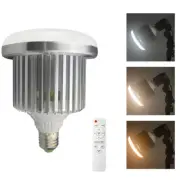 85W E27 3200K-5500K Dimmable LED Light Bulb Studio Photo Lamp W/Remote Control