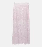 [Rabanne] Rabanne Floral lace midi skirt AU 14 pink