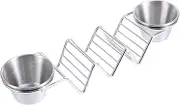MAGICLULU 1pc Crepe Stand Oven Rack Taco Holder Tortilla Holder Food Kitchen Ware Tray Taco Chapati Casserole Homemade Plates Taco Holder Stand Serving Stainless Steel Silver