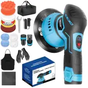 Cordless Car Buffer Polisher, Powerful Buffer Waxer, 8-Speed Rotary Polisher ...