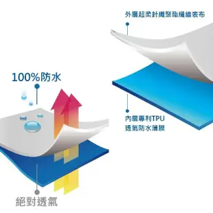 【EverSoft 寶貝墊】抗菌型 雙人特大床包式防水保潔墊 nano-6x7尺(100%防水透氣+銀離子除臭抗菌)