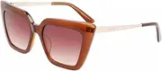 [Calvin Klein] Women's CK22516S Square Sunglasses, Caramel, One Size, Caramel, One size