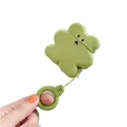 Wireless Earphones Shockproof Cartoon Cookies Silicone Protective Case For Apple Airpods 1 / 2(Green)