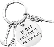 [Healvian] Dad Key Chain present Stylish Father's Day Present Engraved Charm Key Ring for Birthdays Christmas Unique Tool Shape Design Durable Rustproof