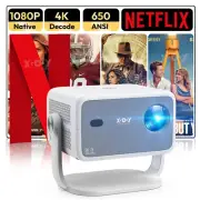 1080P 25000LMS Smart 4K Android13 Projector 5G WiFi AI Focus Video Home Theater