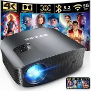 Projector 4K with WiFi and Bluetooth Supported, FHD 1080P Mini Projector
