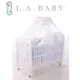 【美國 L.A. Baby】豪華全罩式嬰兒床蚊帳(加大加長型/高雅婚紗白色)