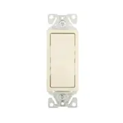Cooper Wiring 7501LA-BOX 3-Way 4-Way Standard Grade Decorator Switch, Light Almo