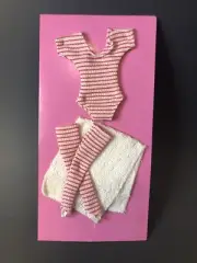 Barbie Vintage Aerobics Dance Workout Leotard Leg Warmers Towel NEW ON CARD!