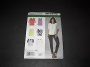 Simplicity Pattern 1253 Misses' Tops with Sleeve & Hem Variations 4 ~ 12 Uncut
