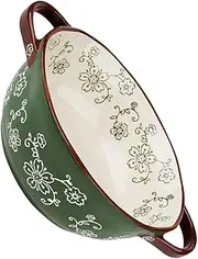 1pc Noodle Soup Bowl Bakeware Sets Ceramic Fruit Container Lunchbox Container Breakfast Bowl Cereal Bowl Large Ceramic Bowl Wonton Bowl Noodle Bowl Kitchen Storage Bowl Wonton Bowl (Color : Red, Siz