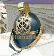 Brass Black Fireman Helmet Designer British Fire Fight Helmet Brigade Wearable