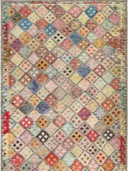 Vivien Multi Colour Diamond Tribal Vintage Rug