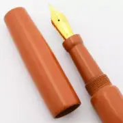 Ranga Abhimanyu Premium Ebonite Fountain Pen - Orange, JoWo #6 Nibs (New)