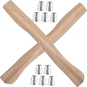 NUOBESTY 1 Set Wood Axe Handle Replacement with Wedge Durable Grip for Firewood Gardening and Outdoor Activities