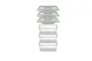 3pc LocknLock Nestopia 500ml Rectangular Container Storage Set Clear Green