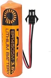 HOUYIBO 1PCS ER14505M with SM Black Plug 3.6V 2200mAh Lithium Battery Backup Power Supply Non-Rechargeable Cell