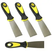 Soft Grip Handle Putty Scraper Knife, Flexible Blade, 1.5-inch Wide, 4-Pack