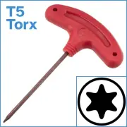 T5 Torx Key Driver Wrench T Handle Tightening Allen Tool Screwdriver T-Handle