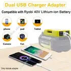 Portable Power Source TYPE-C&USB Port Charger Adapter Fits For Ryobi 40V Battery