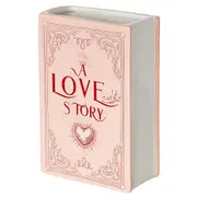 Urban A Love Story Book Flower Vase Pink Red 16cm Decorative Home Decor
