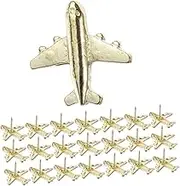 SEWACC 30Pcs Airplane Push Pins Decorative Thumb Tacks for Cork Board Home Office DIY Photo Wall Craft Projects Cute Design Lightweight and Multipurpose