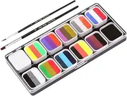 AKOOSY 1 Set Professional Face Paint Palette for Adults Water Soluble Makeup with Brushes for Parties Festivals and Themed Events Safe Easy to Clean Face Paint
